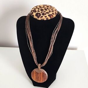 wooden statement necklace